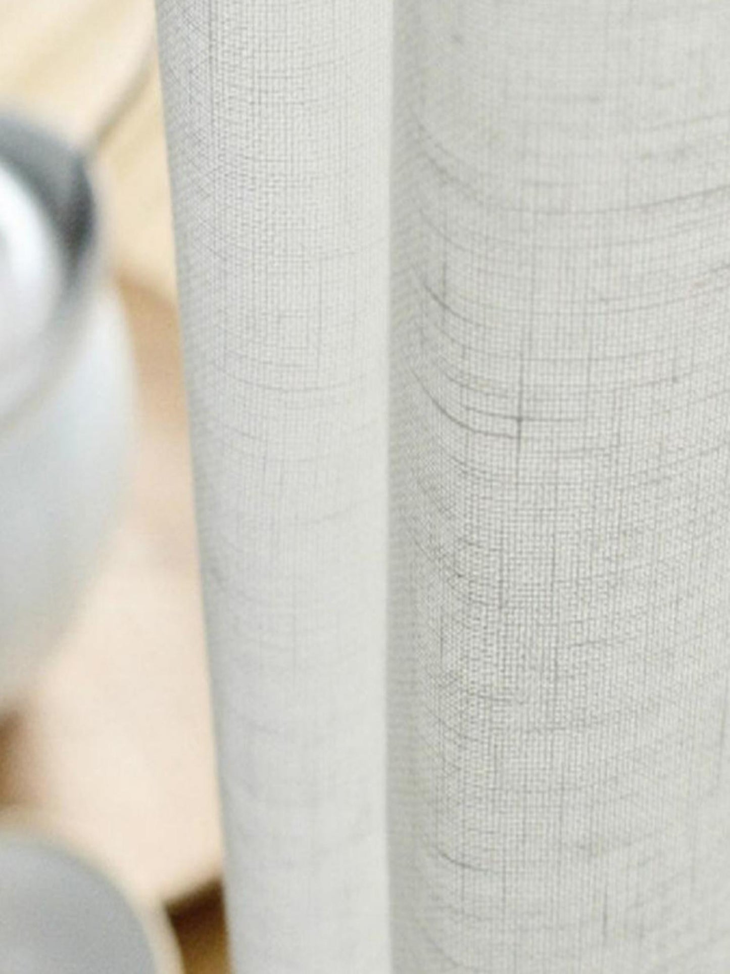 Elegant Tie-Top Sheer Linen Curtain