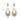 Rose Gold Plated Mixed Color Cubic Zirconia Dangle Drop Earrings AAA2044