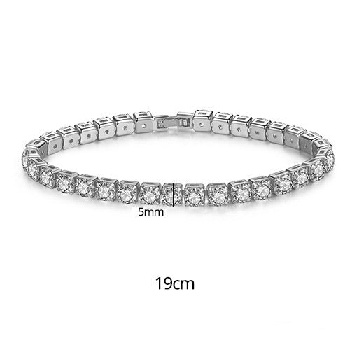 Gold Plated Cubic Zirconia Cup Chain Tennis Bracelet AAA636