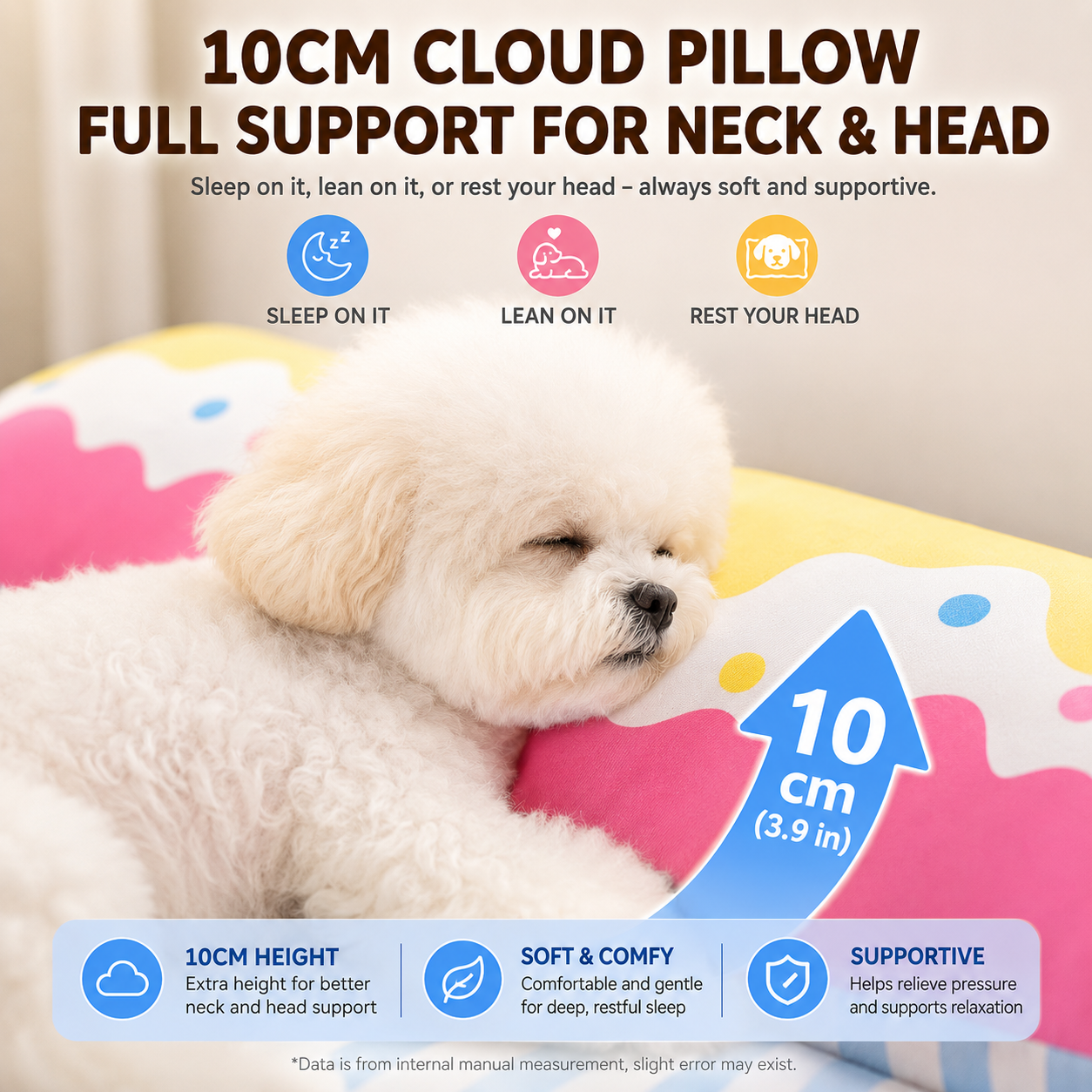 Foldable Waterproof Pet Cooling Mat with Neck Support Pillow | Portable Dog & Cat Sleeping Pad
