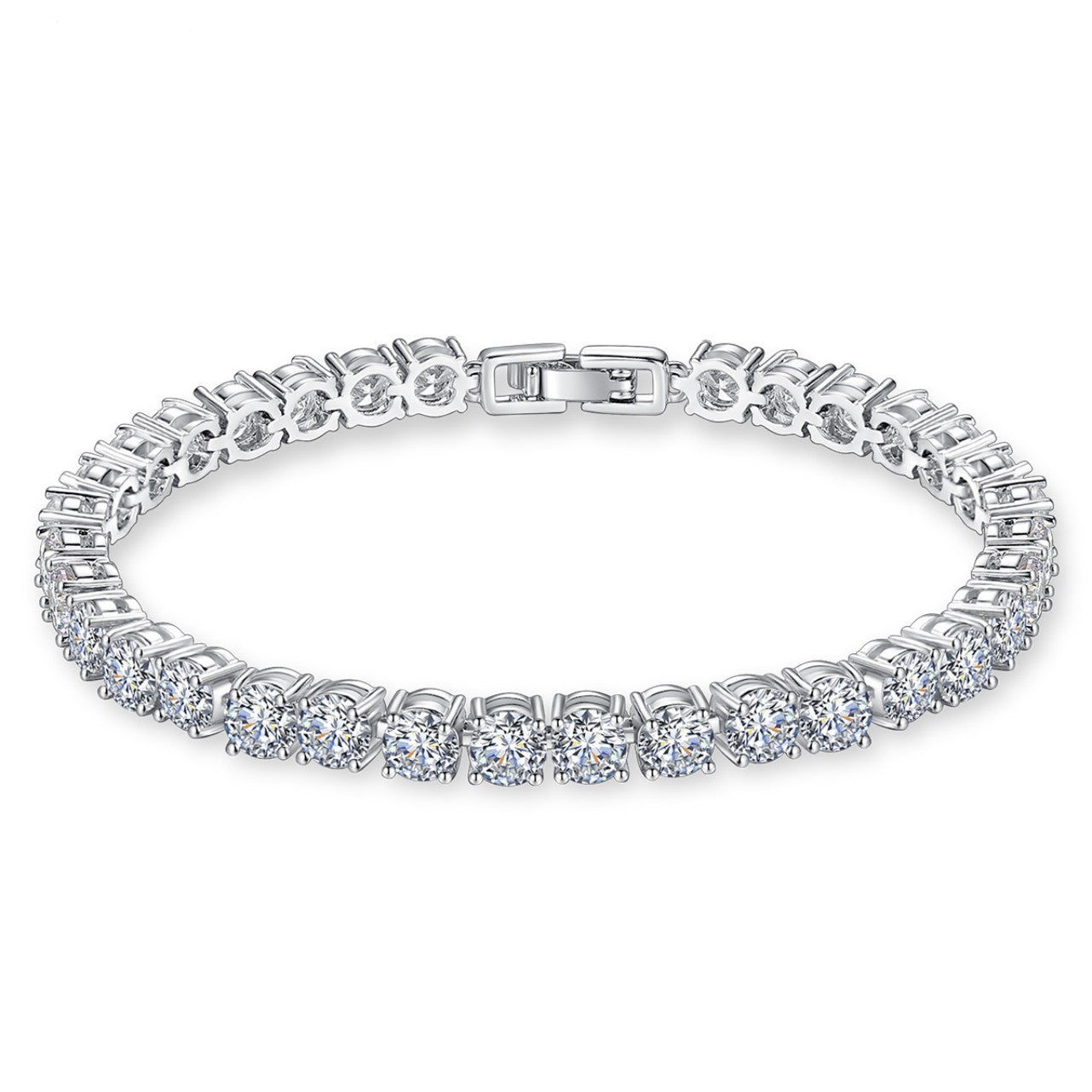 Cubic Zirconia Cupchain Tennis Bracelet AAA004
