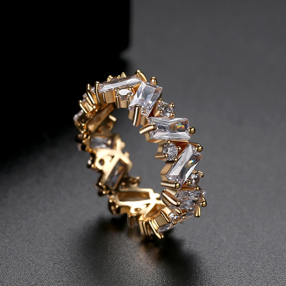 Multi-color Cubic Zirconia Ring AAA006