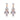 Rose Gold Plated Marquise Cubic Zirconia Dangle Drop Earrings AAA013