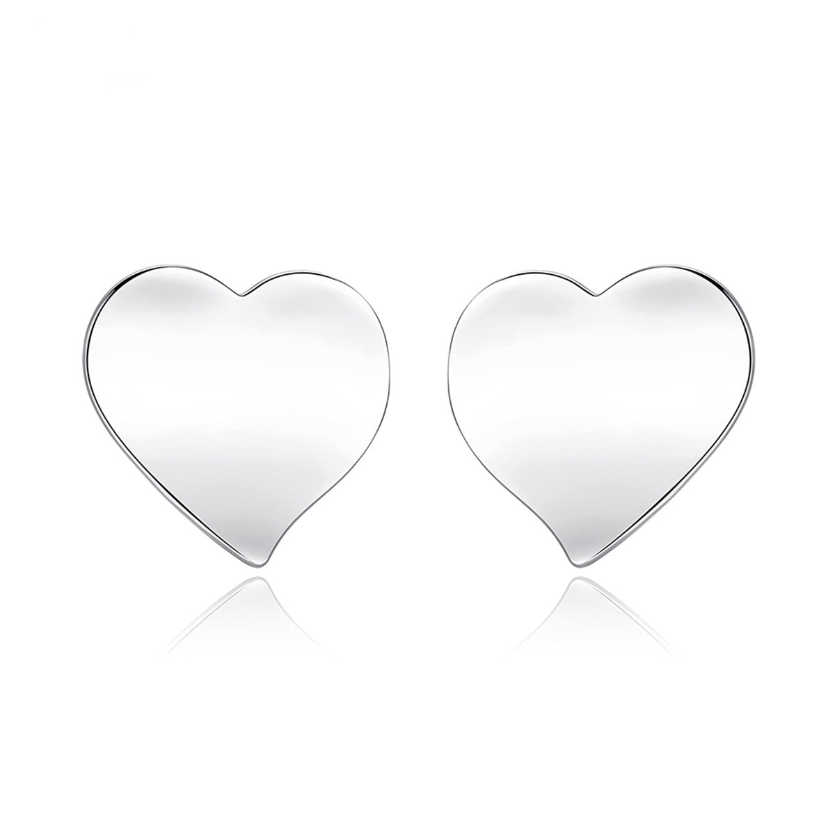 Heart Shape Gold Plated Ear Buckle Stud Earrings AAA023