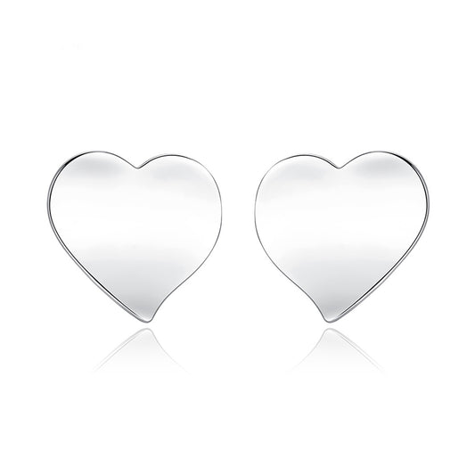 Heart Shape Gold Plated Ear Buckle Stud Earrings AAA023