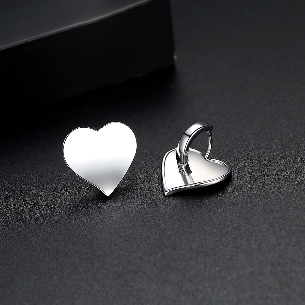 Heart Shape Gold Plated Ear Buckle Stud Earrings AAA023