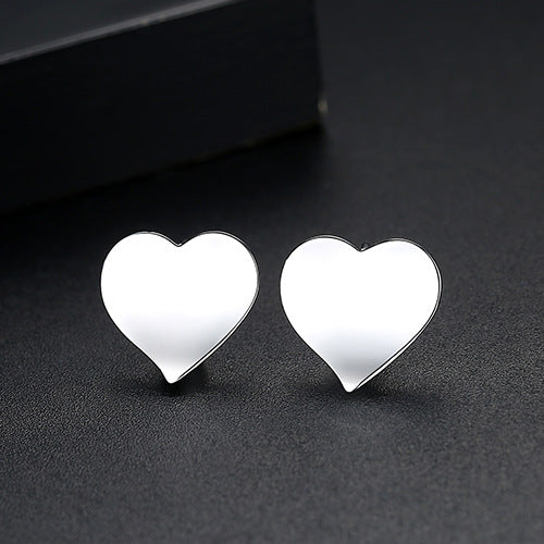 Heart Shape Gold Plated Ear Buckle Stud Earrings AAA023