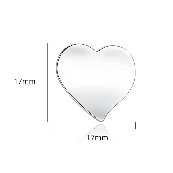 Heart Shape Gold Plated Ear Buckle Stud Earrings AAA023