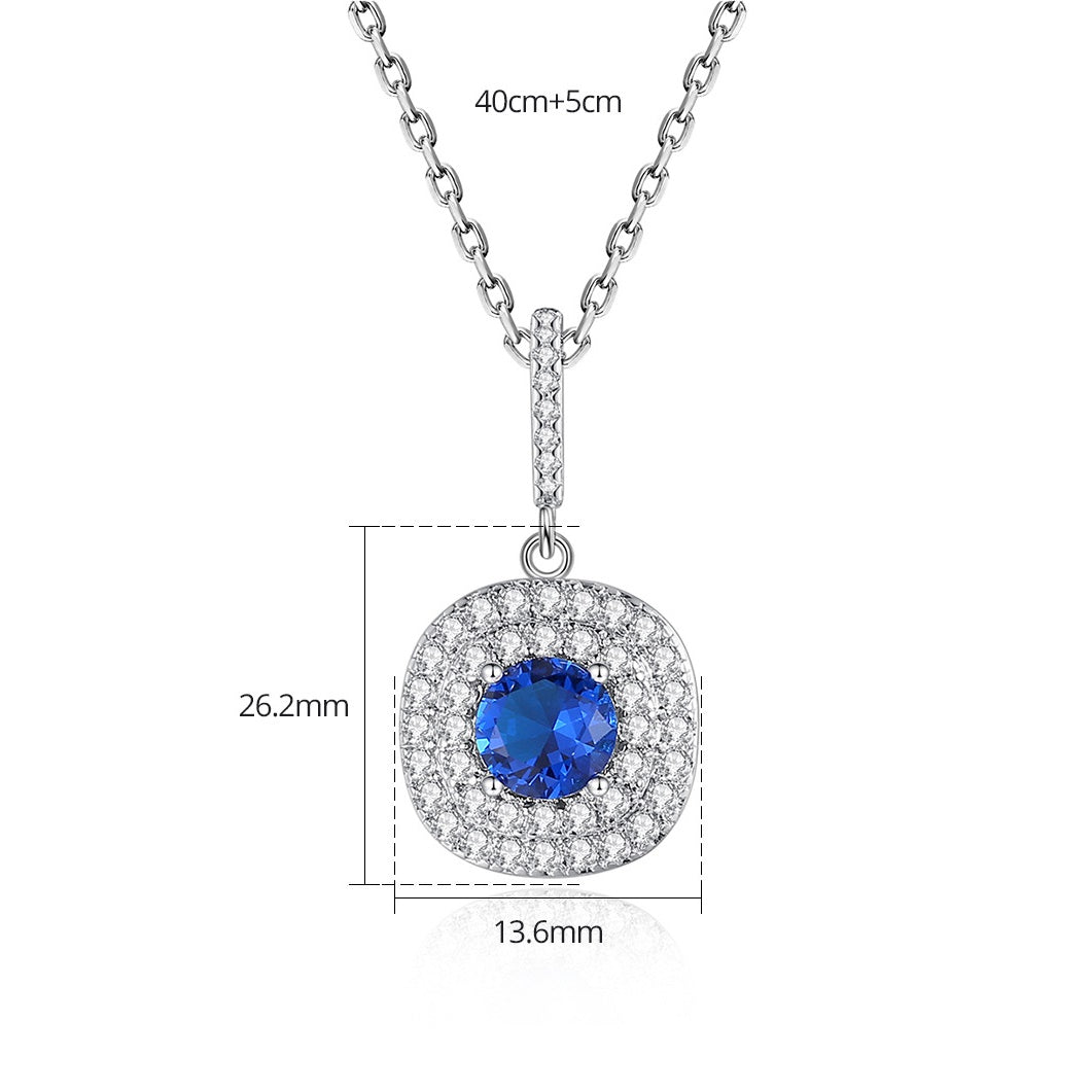 White Gold Plated Cubic Zirconia Pendant Necklace AAA1062