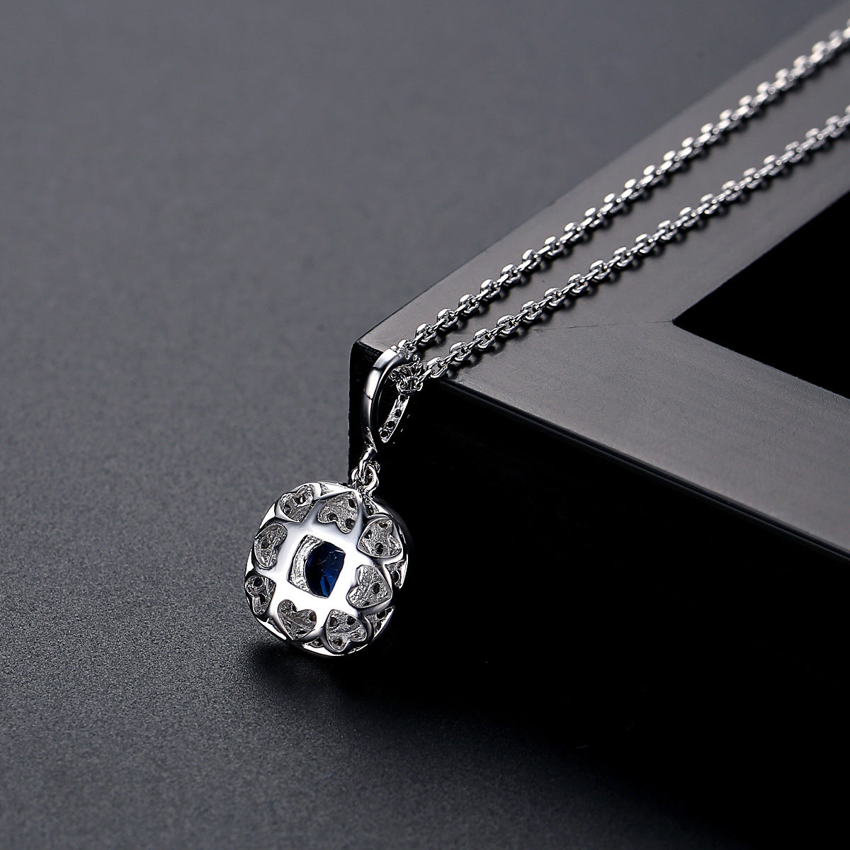 White Gold Plated Cubic Zirconia Pendant Necklace AAA1062