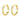 Gold Plated Flower Cubic Zirconia Huggie Earrings AAA1142