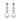 White Gold Plated Faux Pearl Cubic Zirconia Dangle Drop Earrings AAA1865