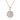 Rose Gold Plated Cubic Zirconia Flower Pendant Necklace AAA2243