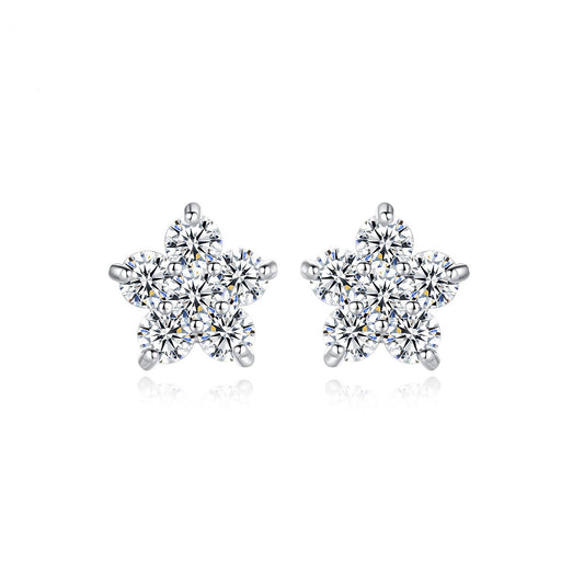 Star-Shape Cubic Zirconia Stud Earrings AAA2276