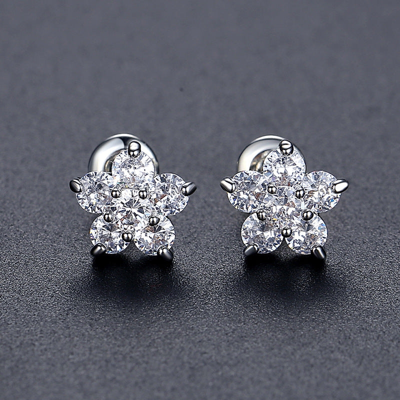 Star-Shape Cubic Zirconia Stud Earrings AAA2276