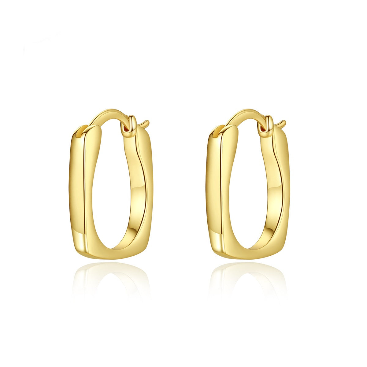 Gold Plated Chunky U-shaped Huggie Hoop Earrings AAA2417