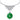 Cubic Zirconia Round Faux Jade Pendant Necklace AAA2453