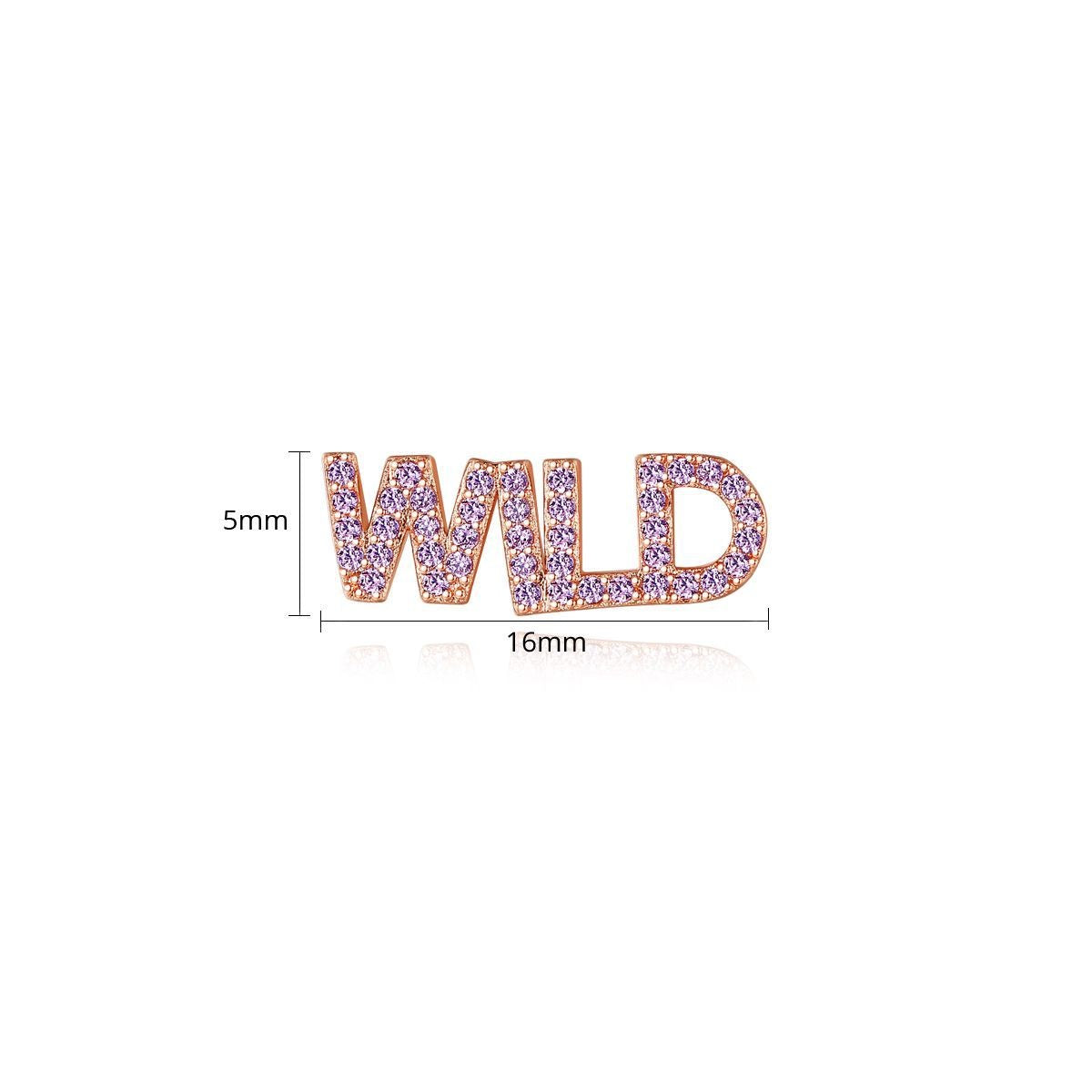 Rose Gold Plated Wild Pink Cubic Zirconia Earrings AAA2494