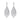 White Gold Plated Cubic Zirconia Tassel Chandelier Earrings AAA273