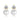 Gold Plated Faux Pearl & Cubic Zirconia Stud Earrings AAA288