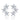 Star Shape Cubic Zirconia White Gold Plated Stud Earrings AAA336