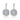 White Gold Plated Cubic Zirconia Drop Dangle Earrings AAA359