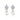 White Gold Plated Cubic Zirconia Faux Pearl Dangle Drop Earrings AAA812
