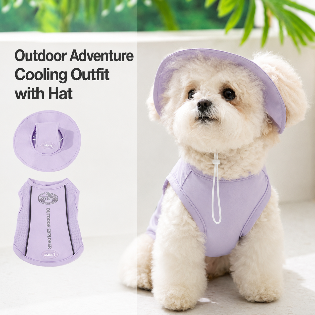Cute Striped Pet Shirt with Detachable Collar – Soft Dog & Cat Outfit for Small Pets