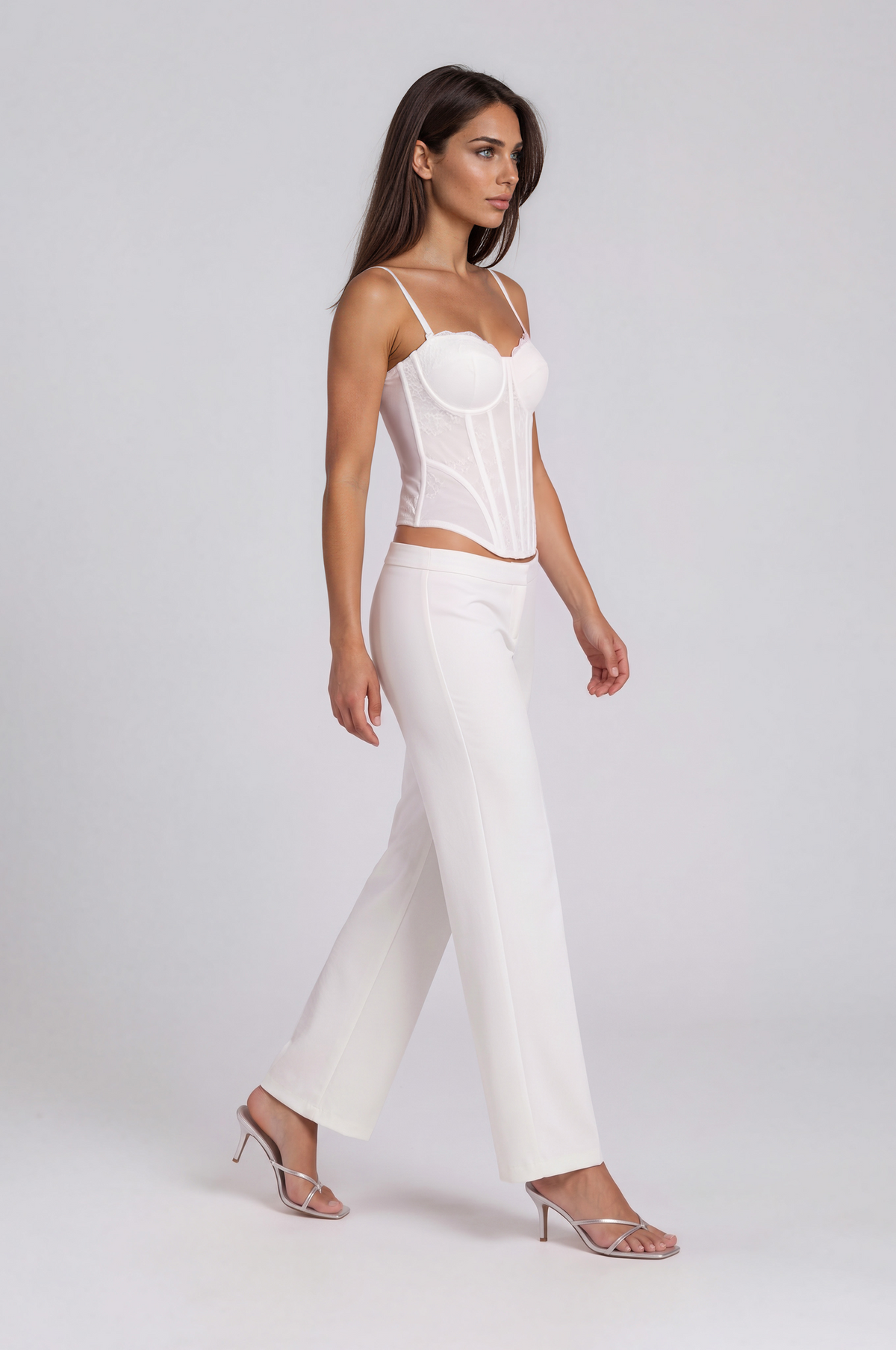 White Lace Corset Camisole NDS-050 White