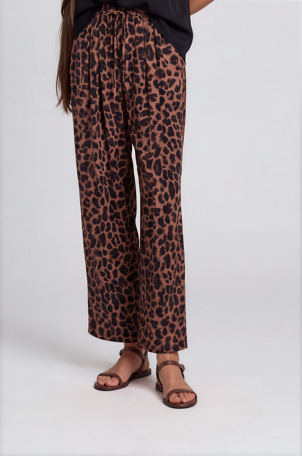 Women’s Leopard Print Wide-Leg Pants NDS-065