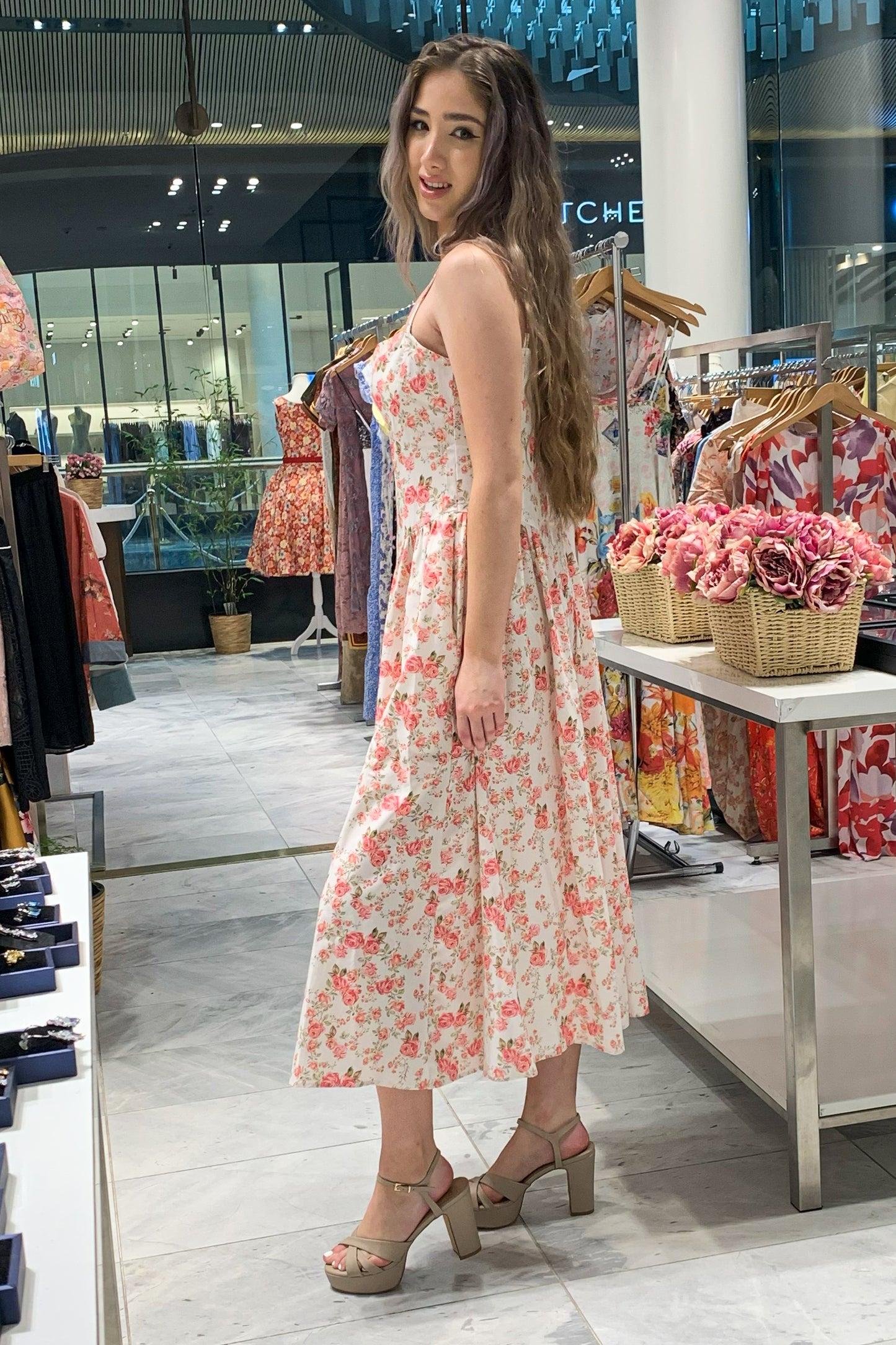 Floral Backless Dress CR1124-024