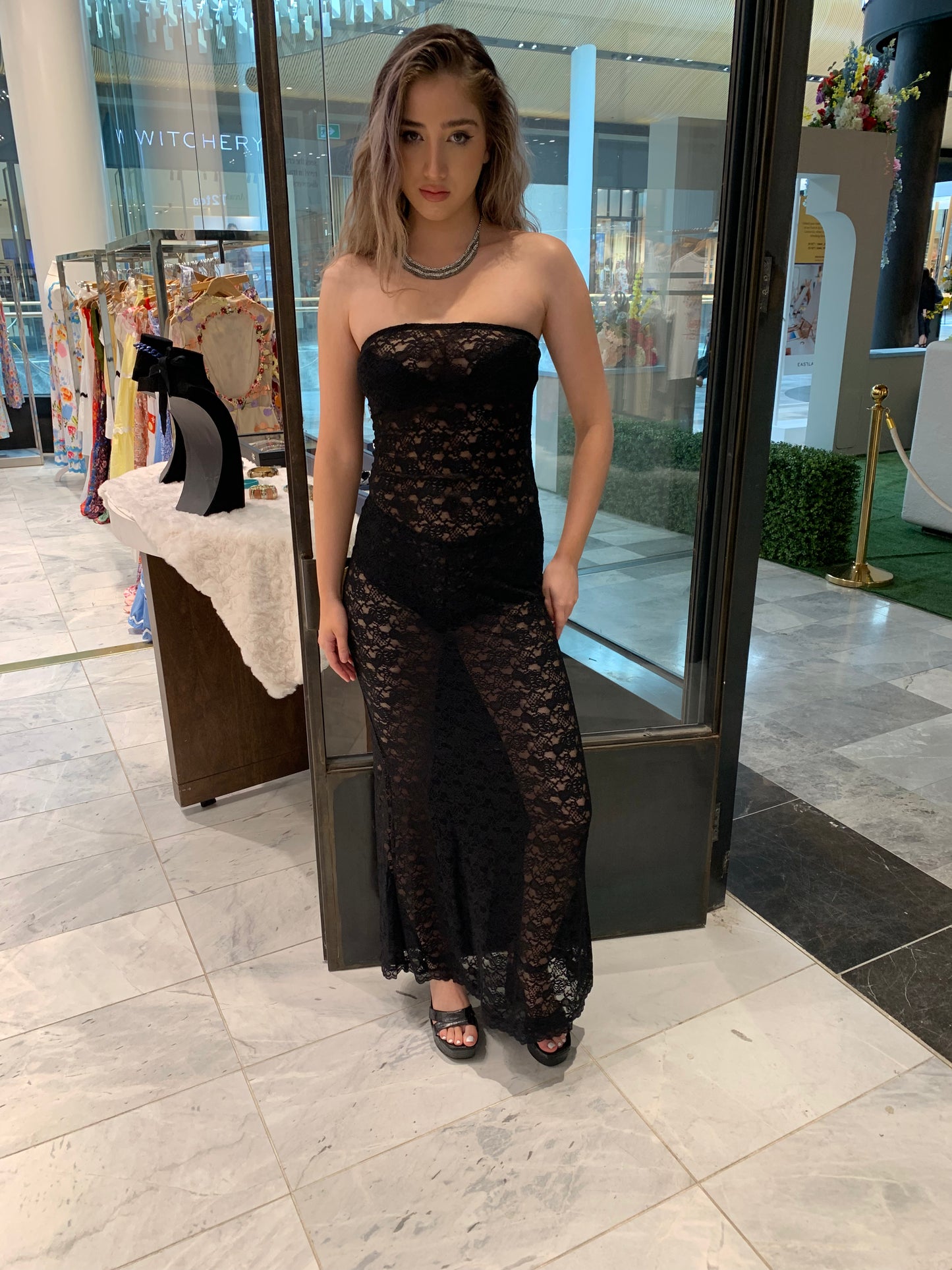 Midnight Allure Lace Dress CR1124-034