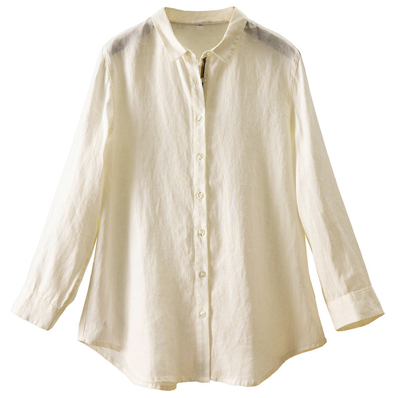 Classic Button-Up Linen Shirt CRLinen1216-129