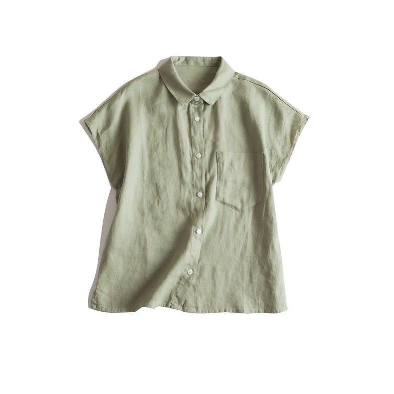 Casual Linen Button-Up Shirt CRLinen1216-012