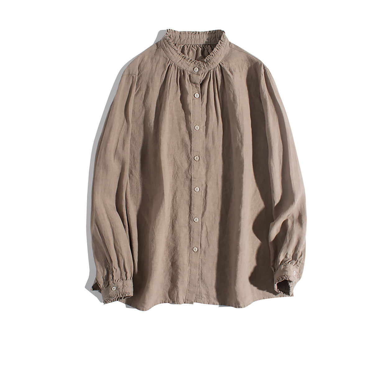 Casual Linen Long Sleeve Button-Up Shirt CRLinen1216-060
