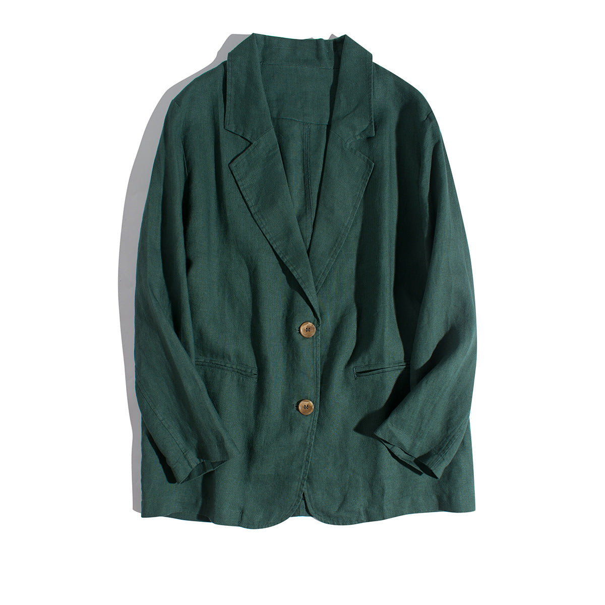Casual Lightweight Blazer with Two-Button Closure CRLinen1216-018