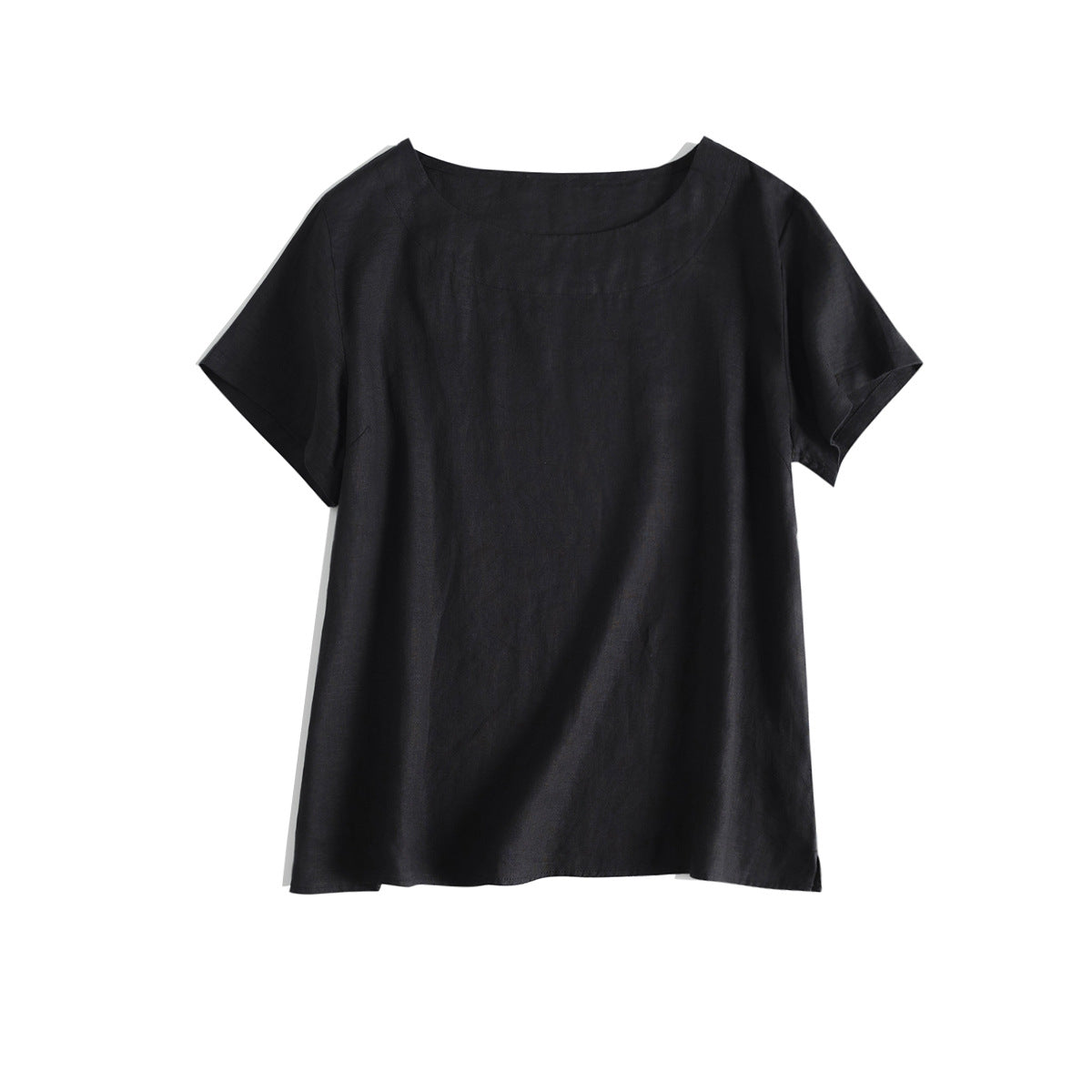 Casual Linen Short-Sleeve Top CRLinen1216-064