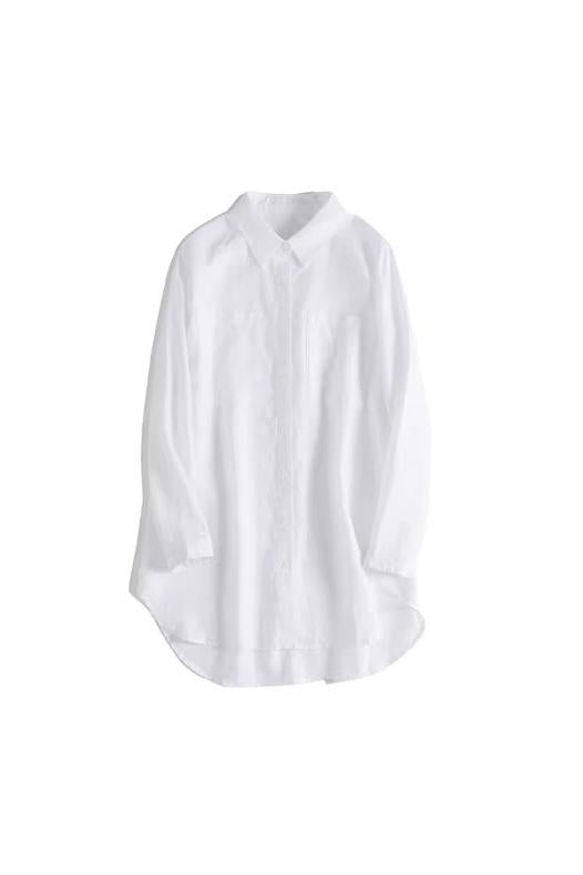 Premium 100% Linen Long-Sleeve Shirt CRLinen1124-022 D