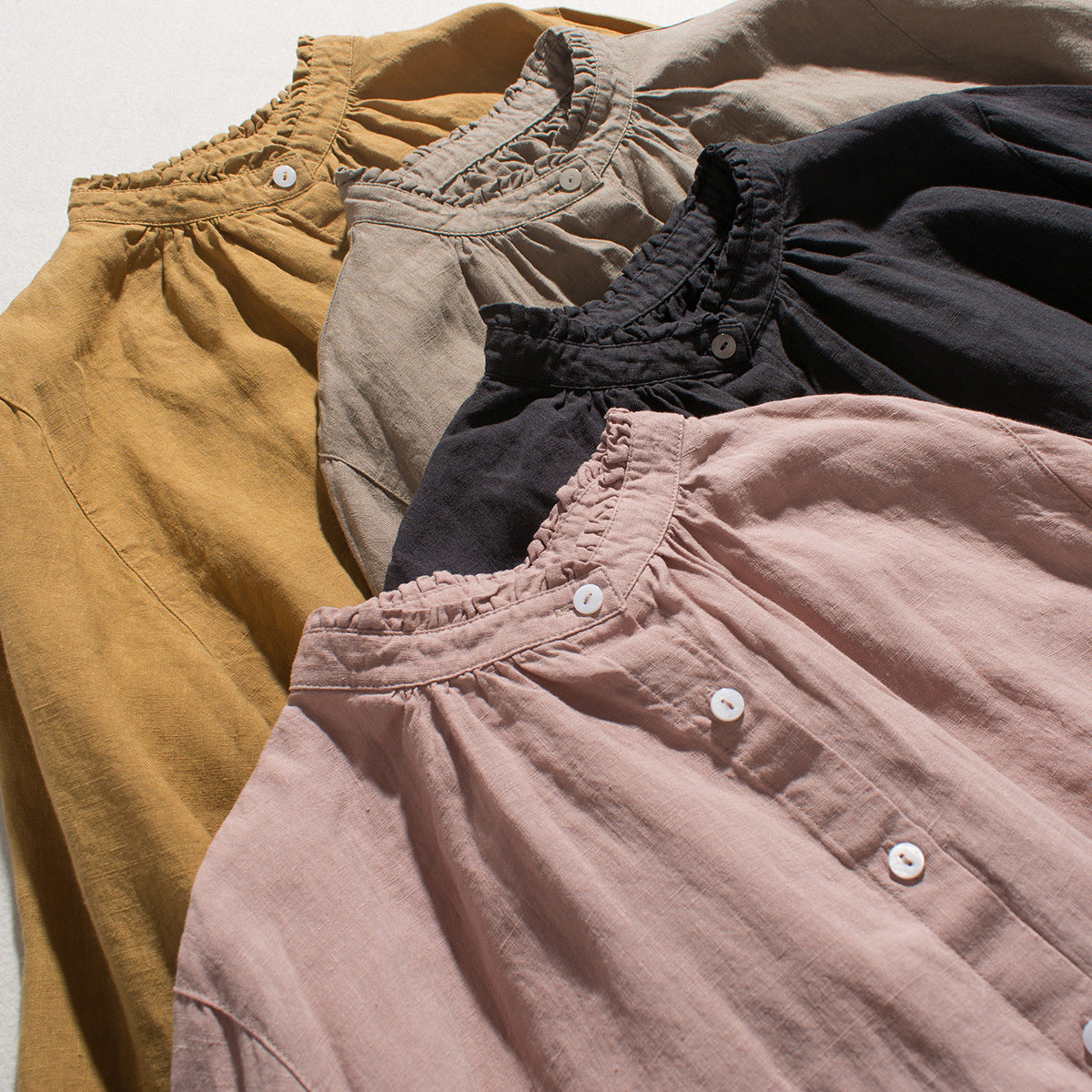 Casual Linen Long Sleeve Button-Up Shirt CRLinen1216-060