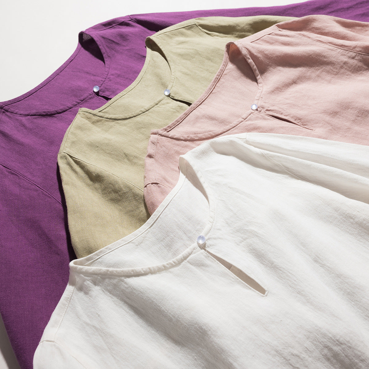 Casual Loose Long-Sleeve Linen Dress CRLinen1216-133