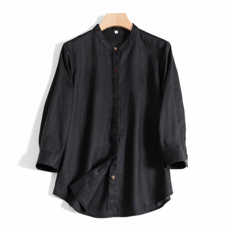 Casual Linen Shirt with Button Closure CRLinen1216-120