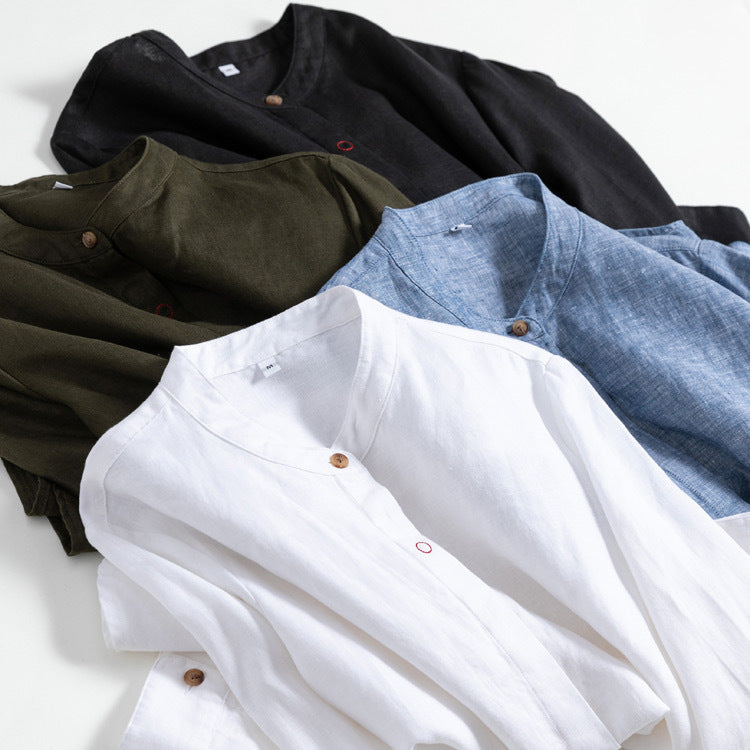 Casual Linen Shirt with Button Closure CRLinen1216-120