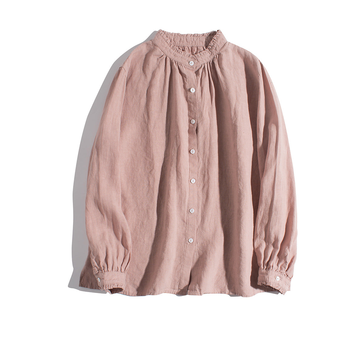 Casual Linen Long Sleeve Button-Up Shirt CRLinen1216-060