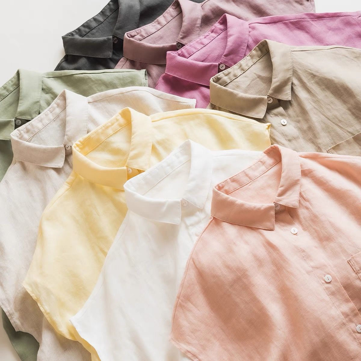 Casual Linen Button-Up Shirt CRLinen1216-012