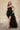 Black Lace Evening Dress – High Slit Tiered Tulle Gown with Spaghetti Straps CRTJ0625-001
