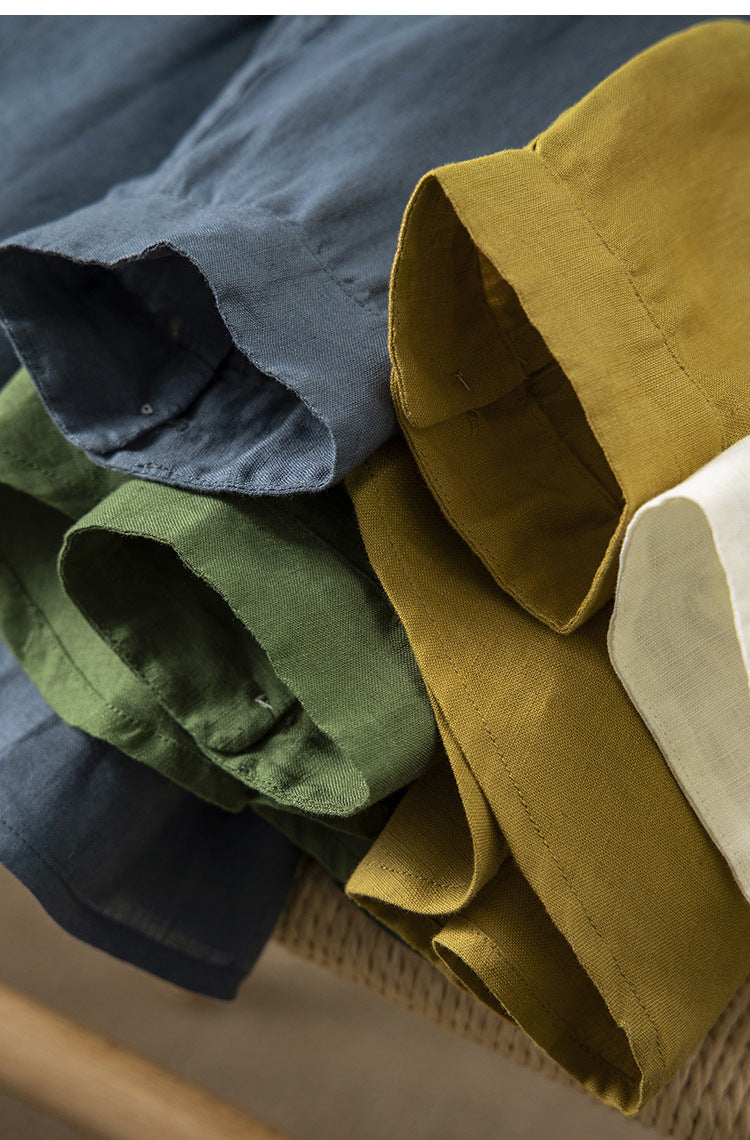 Classic Button-Up Linen Shirt CRLinen1216-129