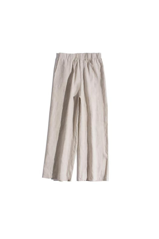 Premium 100% Linen Wide- Leg Linen Trousers CRLinen1124-023 D