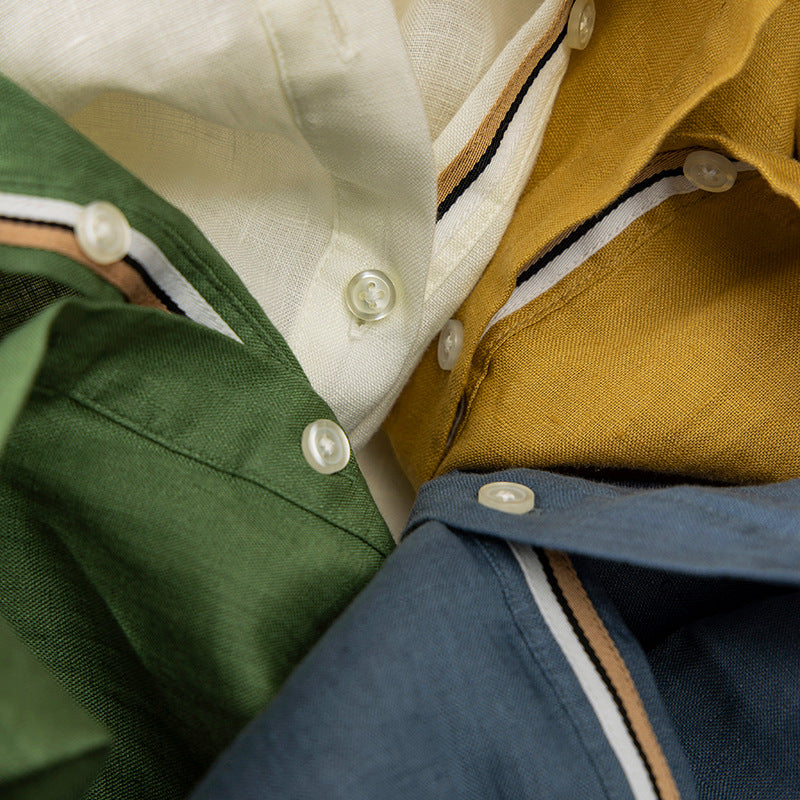 Classic Button-Up Linen Shirt CRLinen1216-129
