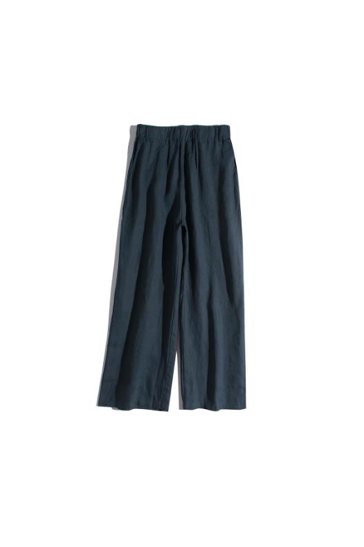 Premium 100% Linen Wide- Leg Linen Trousers CRLinen1124-023 D