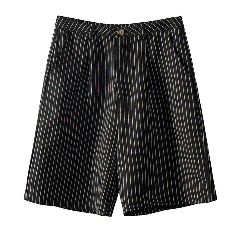 Casual High-Waist Linen Shorts CRLinen1216-086